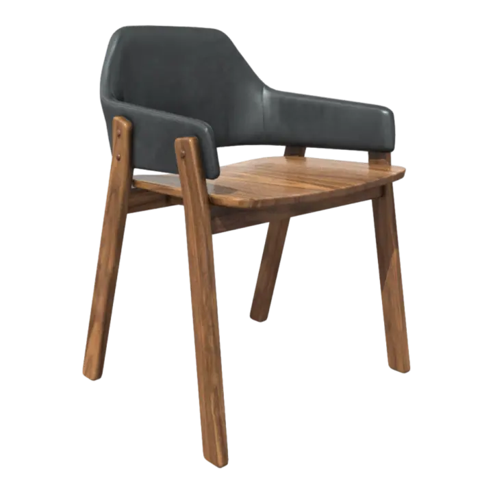 Portable Dining Chair Solid Wood Furniture 3D model preview on Freecreat