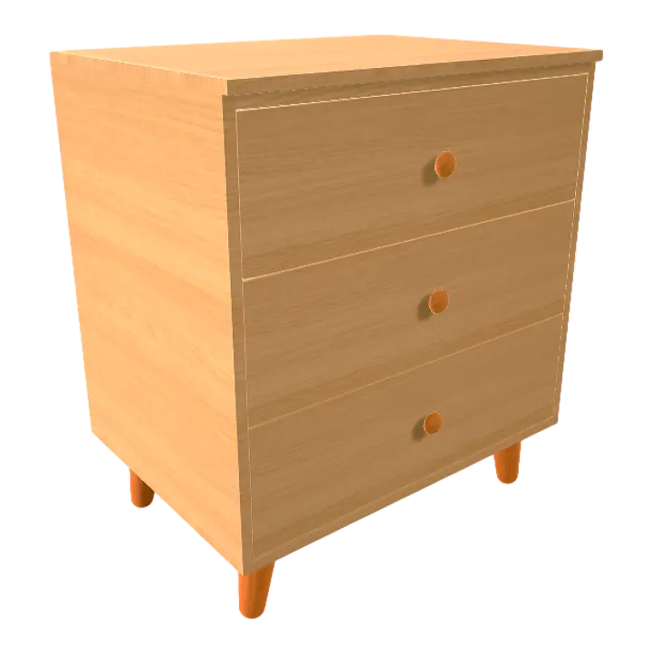 Full Solid Wood Bucket Cabinet Simple Solid Wood Storage Cabinet Drawer Cabinet 3D model preview on Freecreat