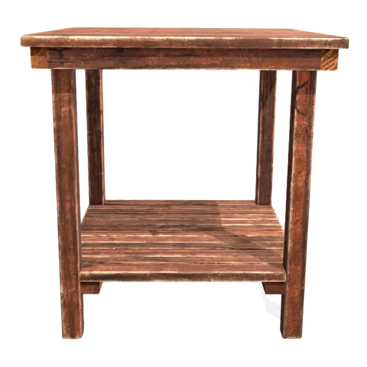 Old solid wood pendulum stand potted plant flower stand 3D model preview on Freecreat