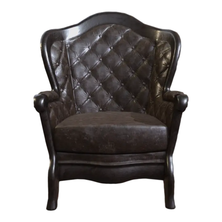 Tiger Chair Single Sofa Leather Buckle Living Room Bedroom Hotel Study American Style Tiger Chair 3D model preview on Freecreat