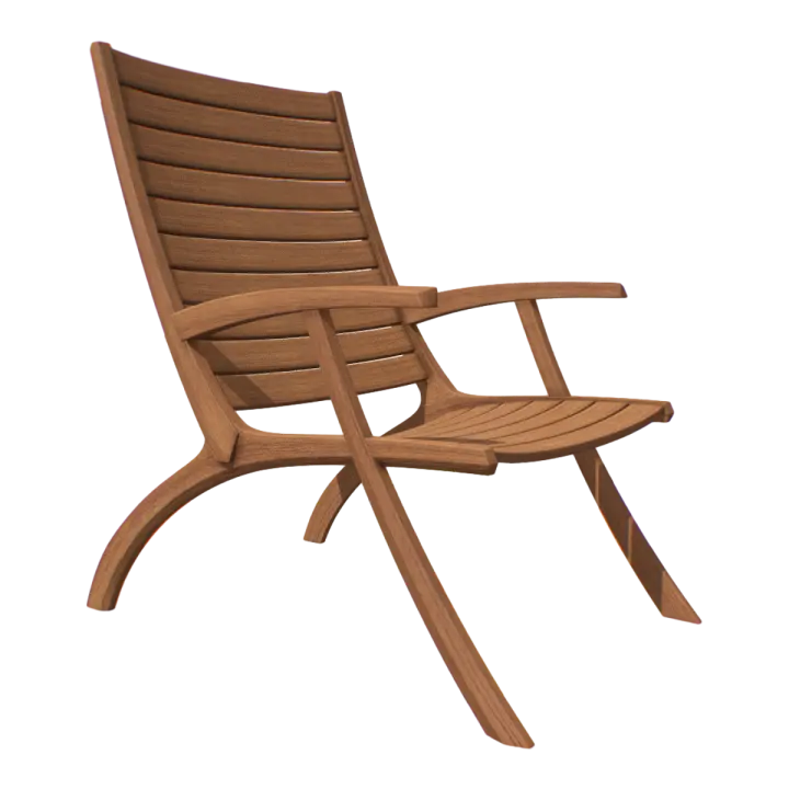 Casual Foldable Modern Economical Portable Solid Wood Chair 3D model preview on Freecreat