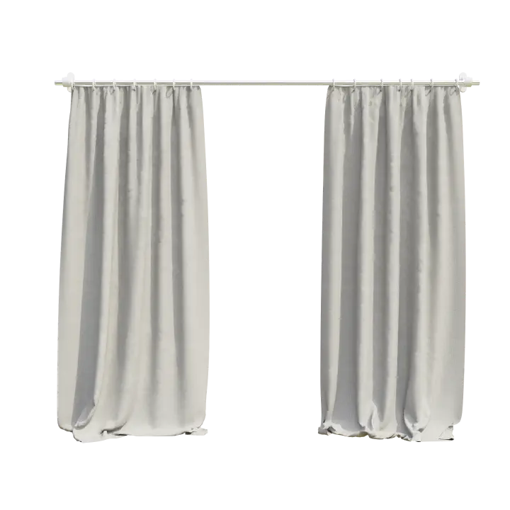 Pure Linen Curtain Bedroom Blackout Balcony Cloth Curtain 3D model preview on Freecreat