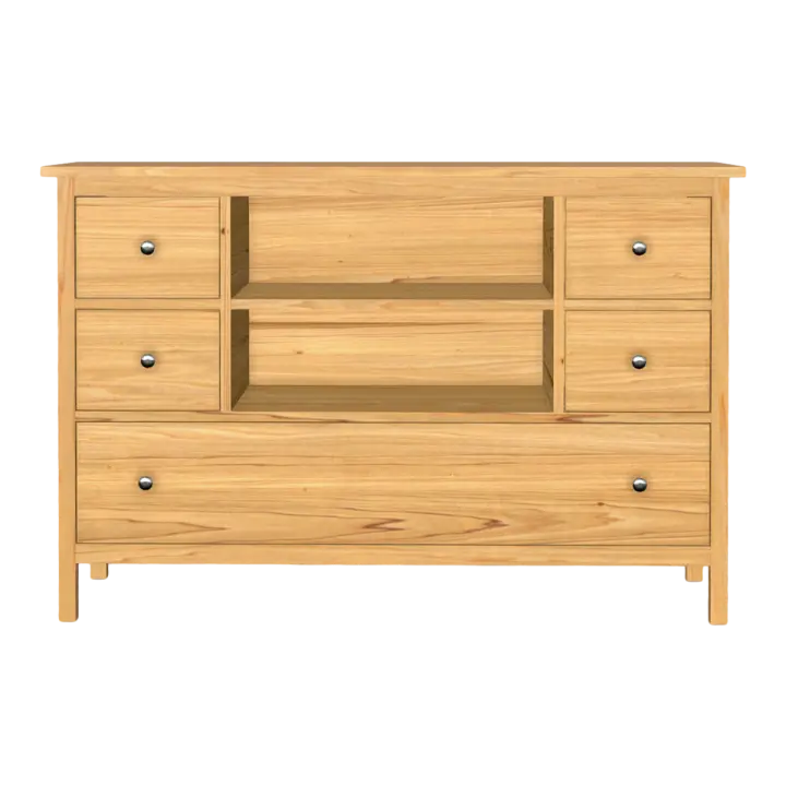 Log Color Oak Solid Wood TV Cabinet Low Cabinet Video Cabinet Floor Cabinet 3D model preview on Freecreat