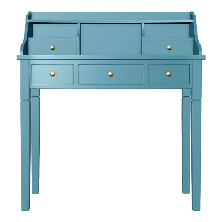 Royal Blue American Country High-end Vintage Dresser Entrance Desk 3D model preview on Freecreat