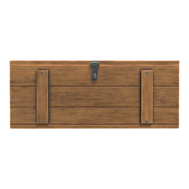 Solid Wood Vintage Wooden Box Ornaments Study Dressing Storage Box Thickened with Lock 3D model preview on Freecreat