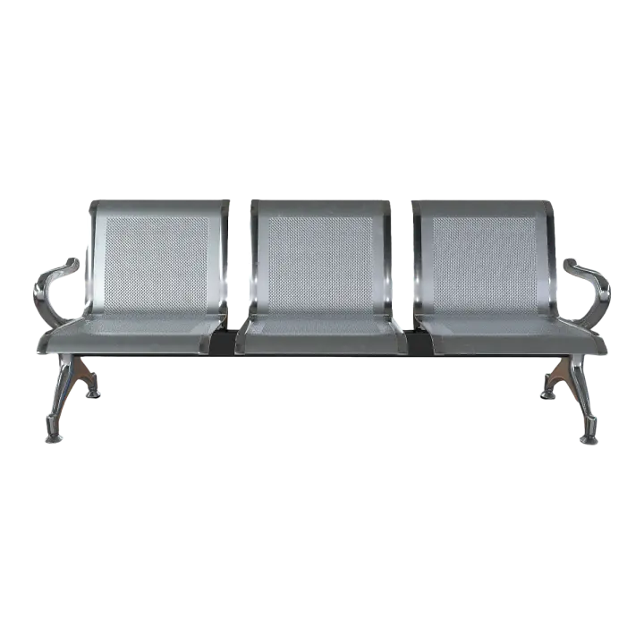 Continuous Chair Stainless Steel Hospital Waiting Chair Public Seat Waiting Chair 3D model preview on Freecreat