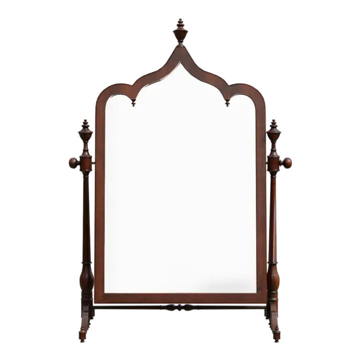 French retro makeup mirror European style porch fireplace carved decorative mirror 3D model preview on Freecreat
