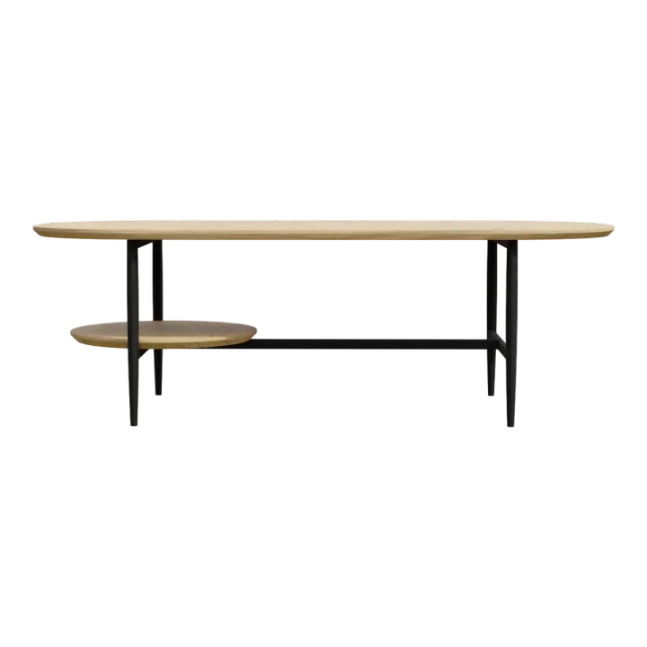 Nordic Style Coffee Table Modern Simple Small Apartment Living Room White Oak Double Layer Coffee Table 3D model preview on Freecreat