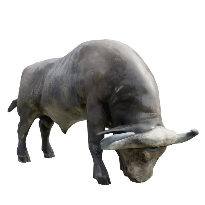 Realistic buffalo grazing animation 3D model 3D model preview on Freecreat