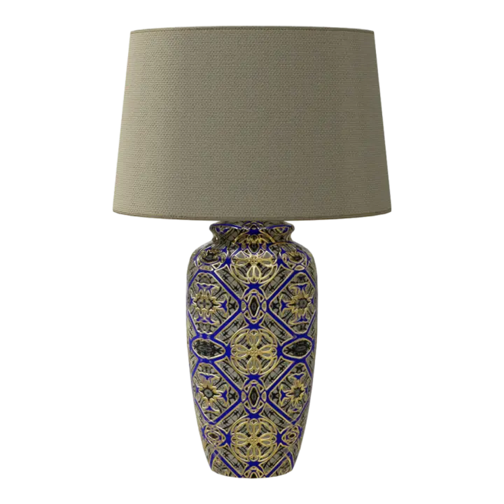 High end modern Chinese ceramic desk lamp, bedroom bedside lamp, household desk lamp, ceramic lamp 3D model preview on Freecreat