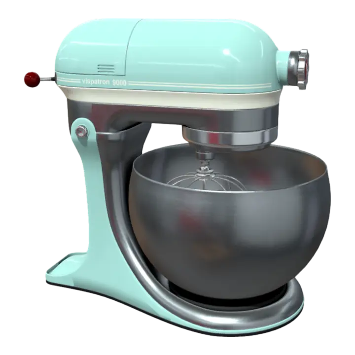 Fresh mint green mixer 3D model 3D model preview on Freecreat