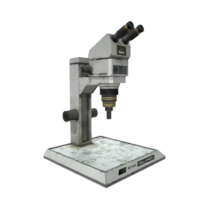 Make old microscope 3D model 3D model preview on Freecreat
