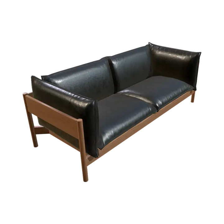 Italian leather sofa 3D model 3D model preview on Freecreat