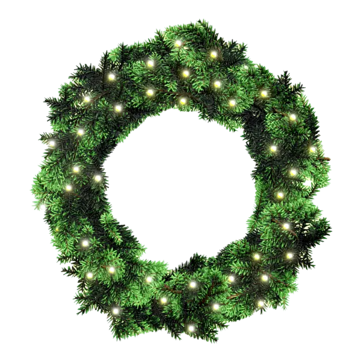 Christmas simulation rattan ring decoration pine needle wreath Christmas ornaments 3D model preview on Freecreat
