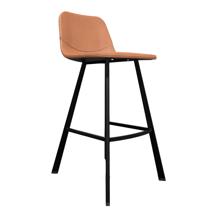 Simple Italian Brown Leather Soft Backrest Chair High Front Desk Chair 3D model preview on Freecreat