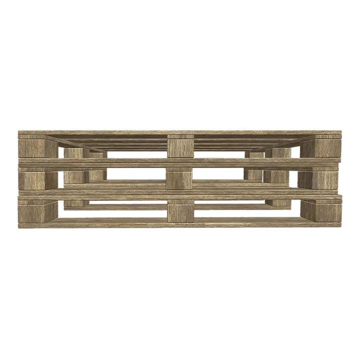 American Creative Design Fir Plank Slats Wooden Table 3D model preview on Freecreat