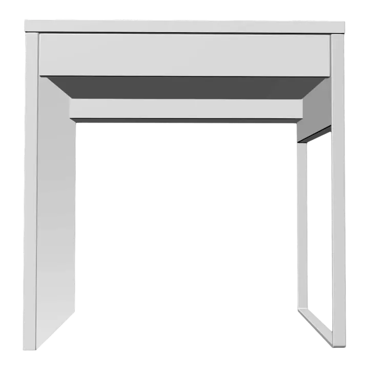 IKEA MICKE Series White Minimalist Desk with Drawer Makeup Desk 3D model preview on Freecreat