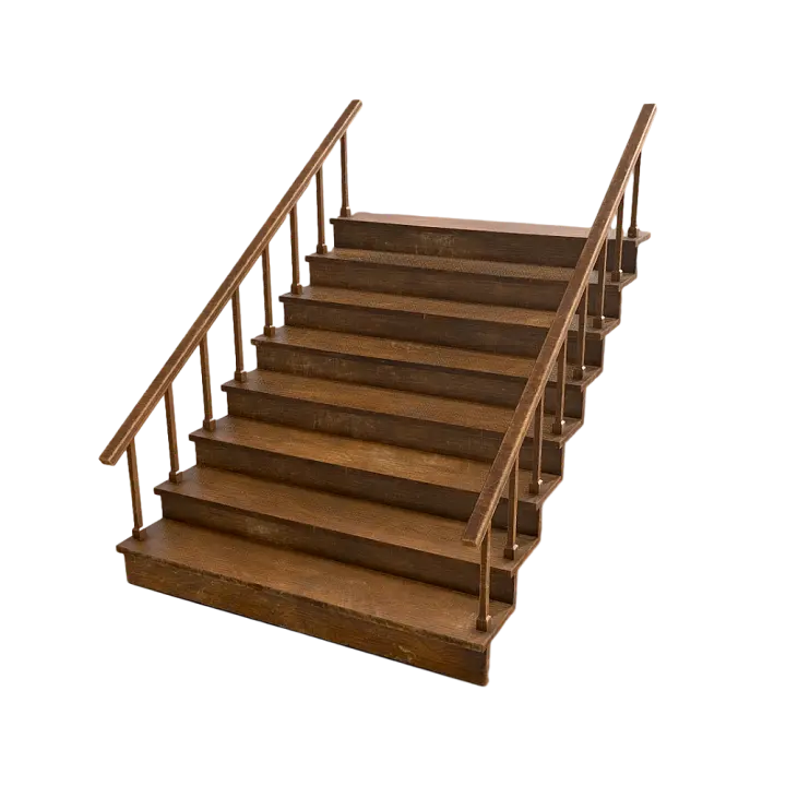 Solid wood steps 3D model preview on Freecreat