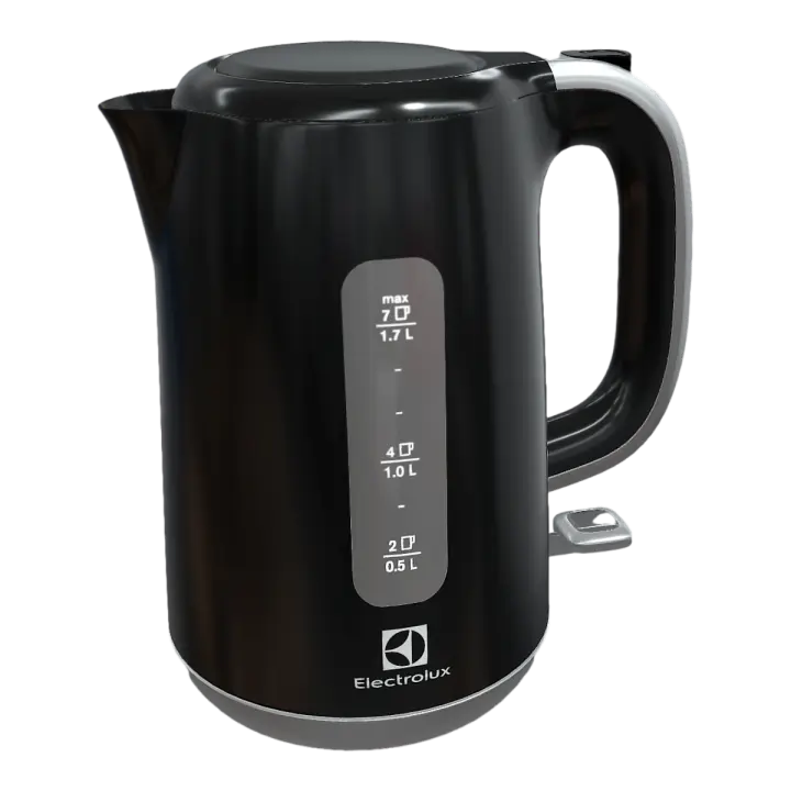 European stainless steel electric kettle 3D model preview on Freecreat