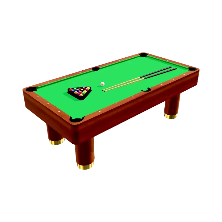 Household leisure and entertainment billiard table 3D model preview on Freecreat