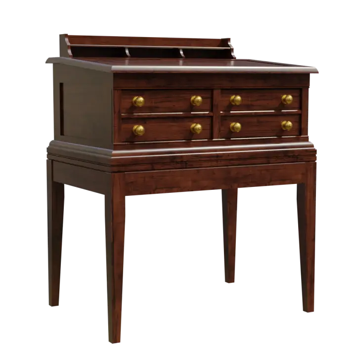 American style modern furniture made entirely of solid wood with water chestnut drawers, desks, bedrooms, and dressing tables 3D model preview on Freecreat