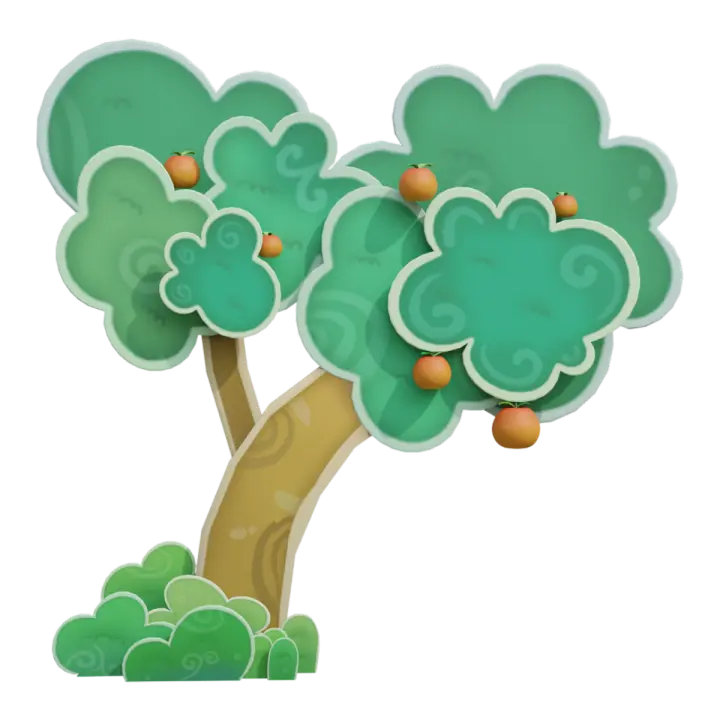 Cartoon Decoration Mall Hotel Sales Department Beautiful Chen Atmosphere Scene Plant Decoration 3D model preview on Freecreat