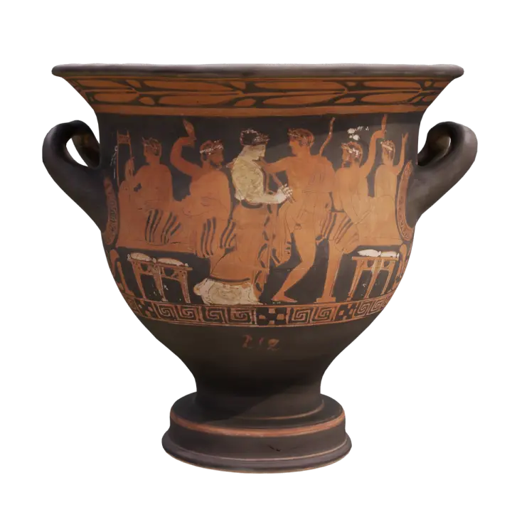Ceramic vase with sacrificial patterns from 420 BC 3D model preview on Freecreat