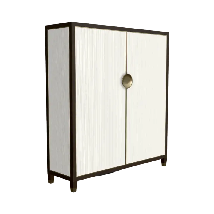 Nordic white oak cabinet 3D model preview on Freecreat