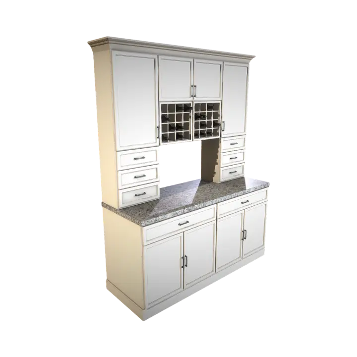 Modern marble dining room cabinet 3D model preview on Freecreat
