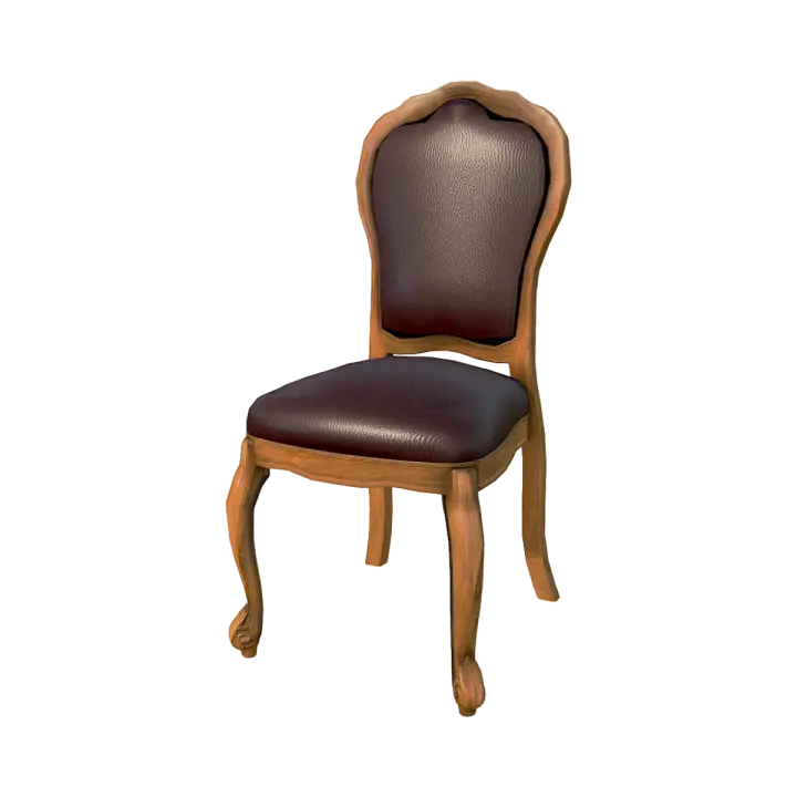 Imitation Medieval Leather Backrest Chair 3D model preview on Freecreat