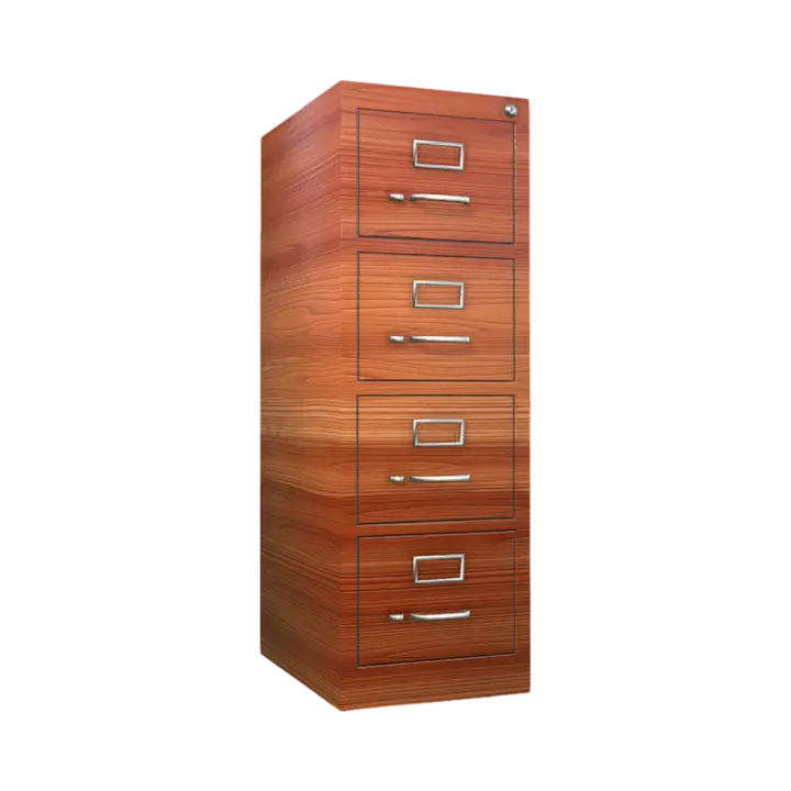 Cherry wood solid wood office filing cabinet 3D model preview on Freecreat