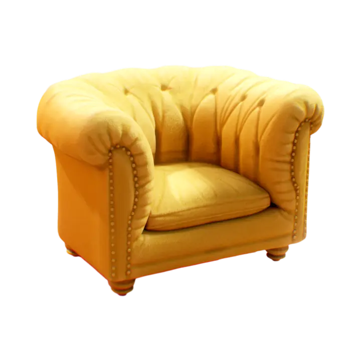 British Style Light Luxury Single Small Sofa 3D model preview on Freecreat