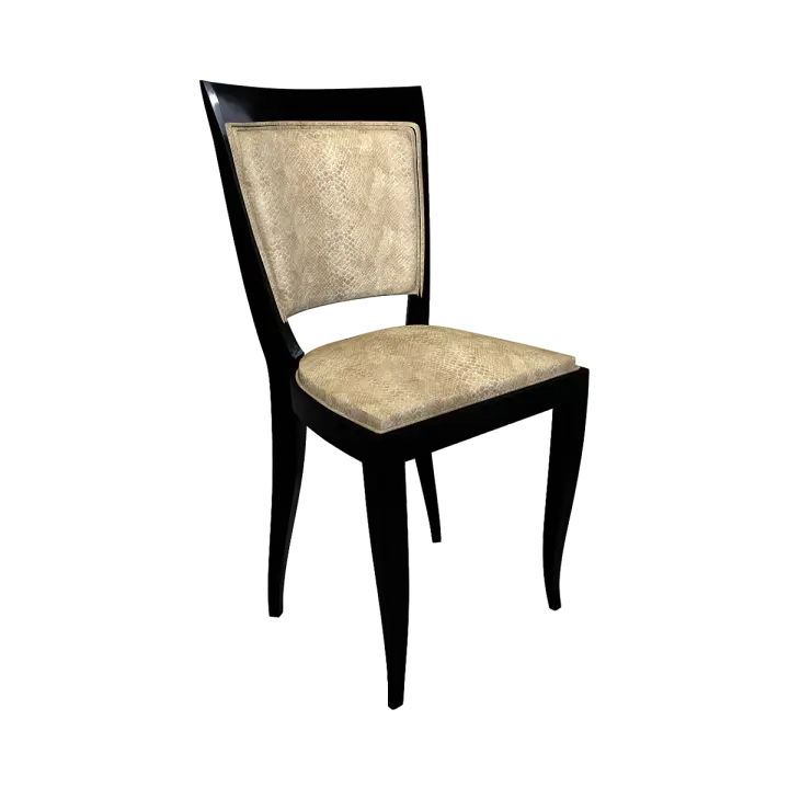 20th Century French Beech Solid Wood Chair 3D model preview on Freecreat