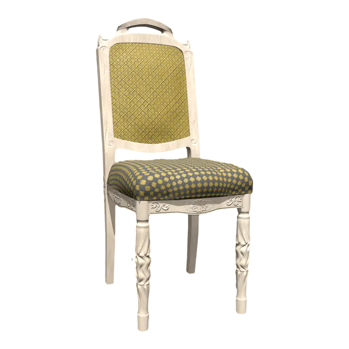 European-style Noble Solid Wood Carved Luxury Leather Chair 3D model preview on Freecreat