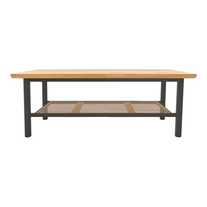 European-style modern oak double-layer coffee low table 3D model preview on Freecreat