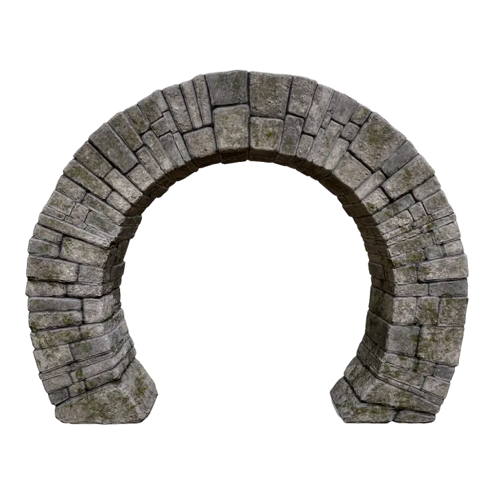 Classical Style Garden Courtyard Stone Brick Arch 3D model preview on Freecreat