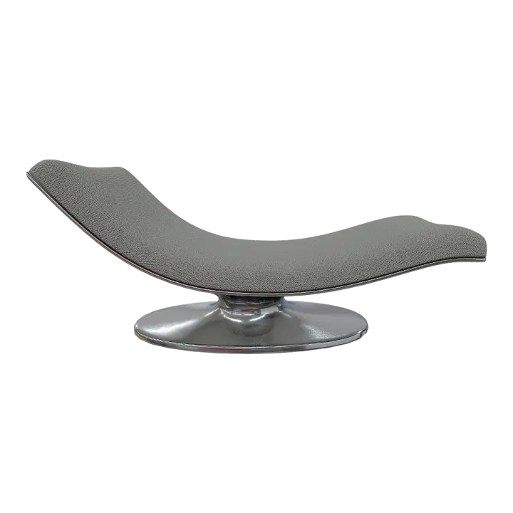 British style modern stainless steel fabric chaise 3D model preview on Freecreat