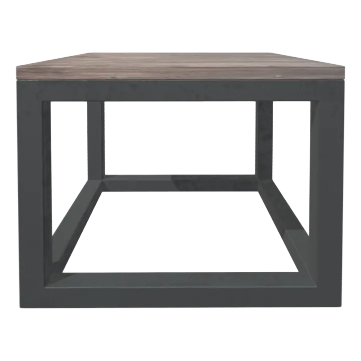 American Style Fir Metal Frame Coffee Square Table 3D model preview on Freecreat