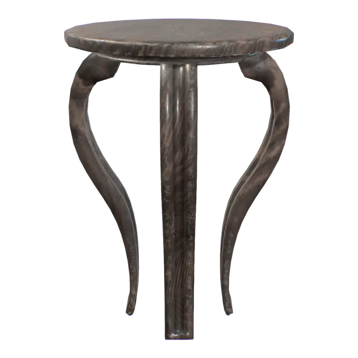 British-style Edward Daidian period line art ebony side table 3D model preview on Freecreat