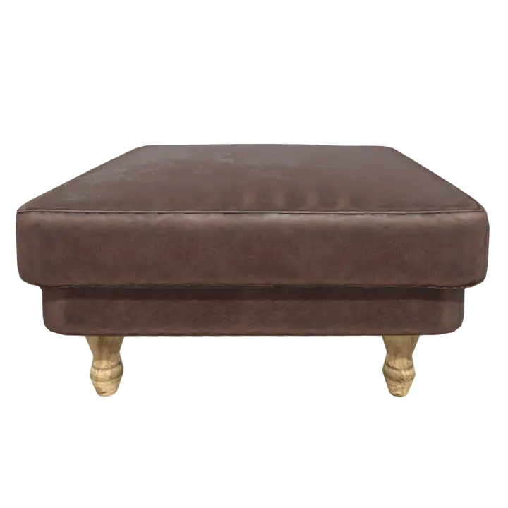 American Style Modern Style Leather Foot Stool 3D model preview on Freecreat