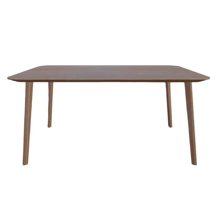 East Asian style minimalist air-cooled fir square dining table 3D model preview on Freecreat