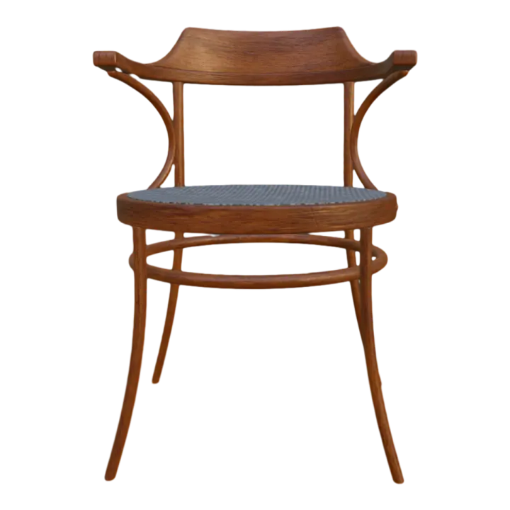 Chinese retro style walnut back dining chair 3D model preview on Freecreat