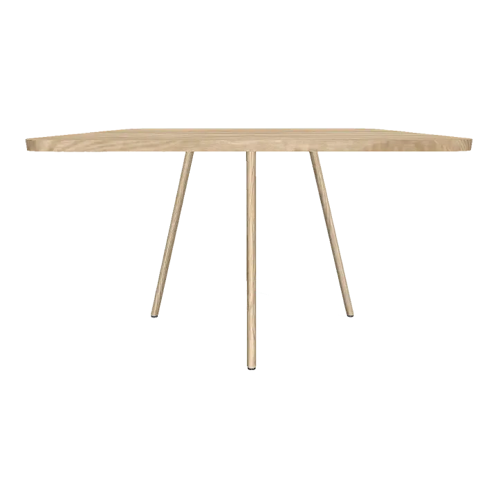 Italian Modern Style Oak Four Leg Square Dining Table 3D model preview on Freecreat