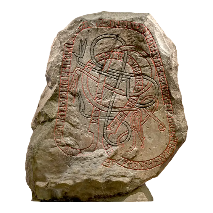Carvings from the Byzantine Empire period titled 'Talisman Stone in Memory of Scandinavian Mercenaries' 3D model preview on Freecreat