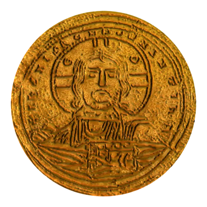 The Solidus gold coin issued by the Byzantine Empire in 582 AD 3D model preview on Freecreat