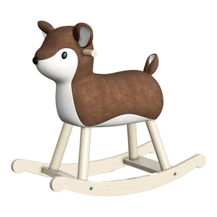 Home Children's Brown Fawn Rocking Chair 3D model preview on Freecreat