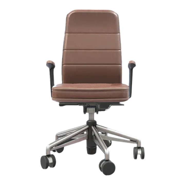 Home Office Metallic Brown Elastic Leather Swivel Chair Elevator Chair Boss Chair Backrest Armchair 3D model preview on Freecreat
