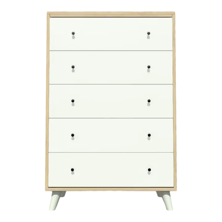 American Floor-to-Floor White Birch Solid Wood Chest of Drawer Cabinet Storage Cabinet 3D model preview on Freecreat