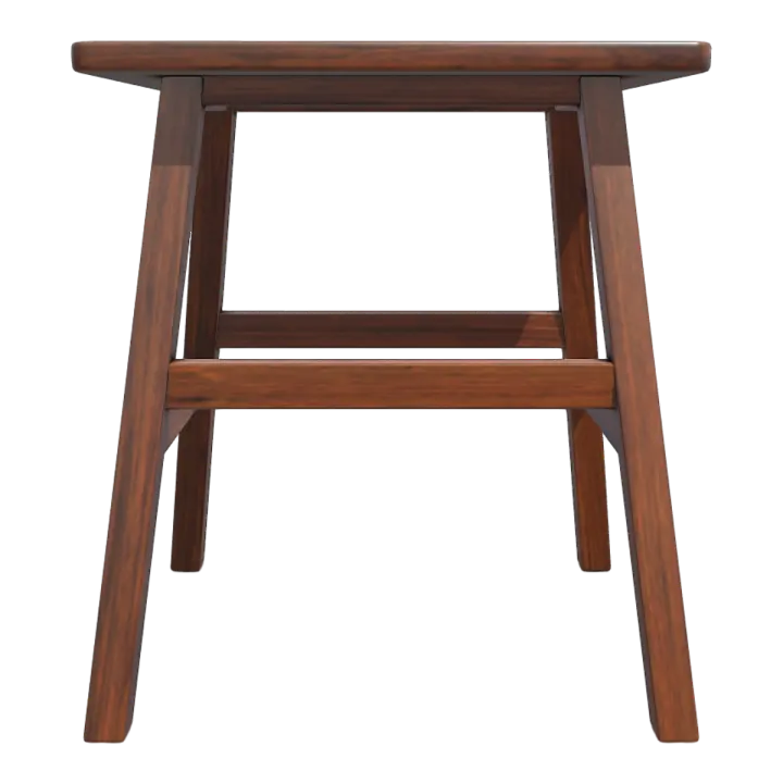 Chinese Classic Full Red Solid Wood Square Stool Low Stool Bench 3D model preview on Freecreat