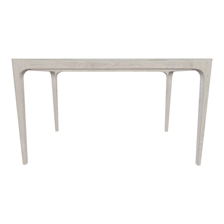 Modern home solid wood white paint wood grain four-legged square table dining table-table 3D model preview on Freecreat
